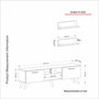 Hanah Home Ayden - Marble Mueble de TV Nogal y Mármol